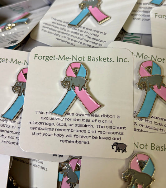 Awareness Pin with Elephant