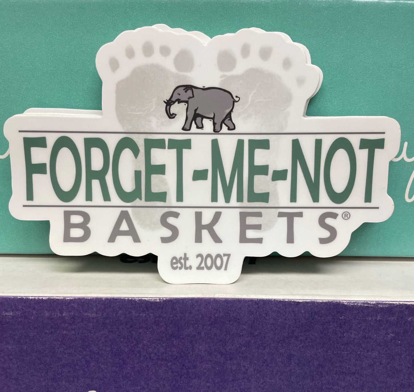 Forget-Me-Not Baskets Vinyl Sticker