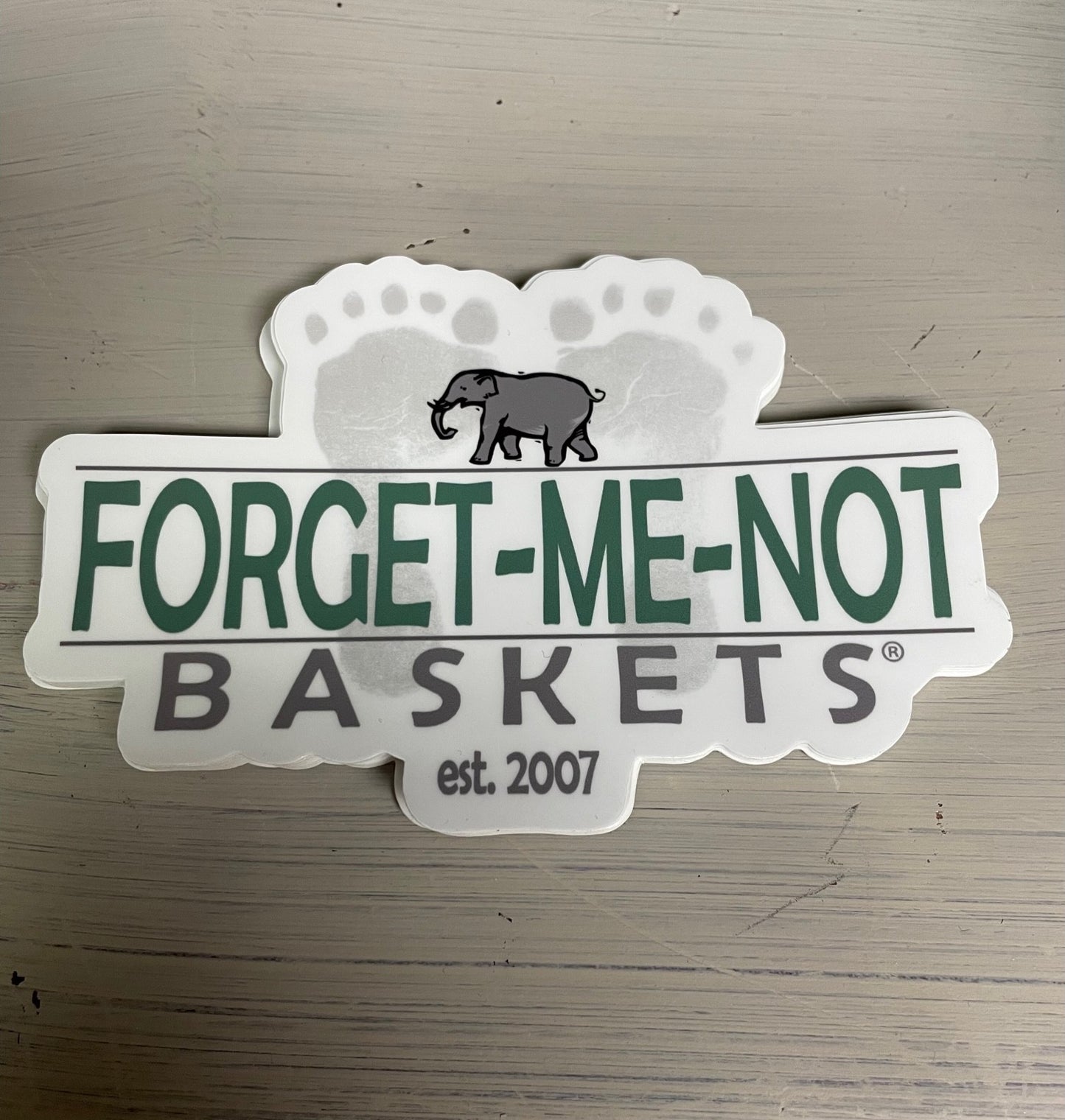 Forget-Me-Not Baskets Vinyl Sticker